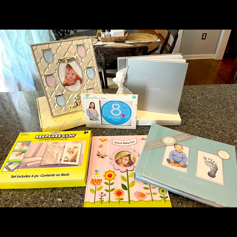 Collection of unused baby remembrance/celebration items